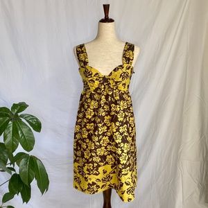 Pow WOW 100% Silk Pixelated Floral Dress